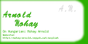 arnold mohay business card